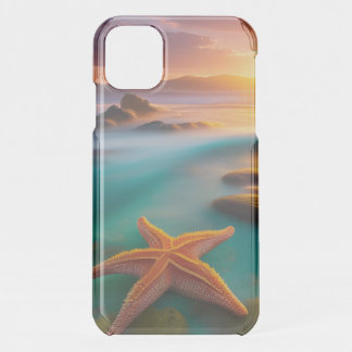 Starfish on beach at Dawn iPhone 11 Case