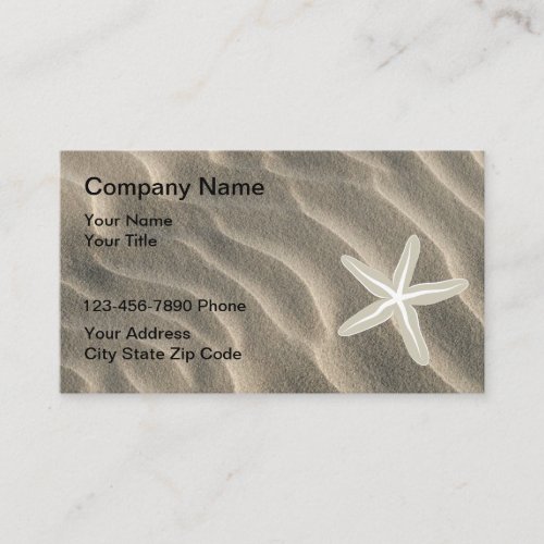 Starfish On Beach Sand Realtor Design Business Card