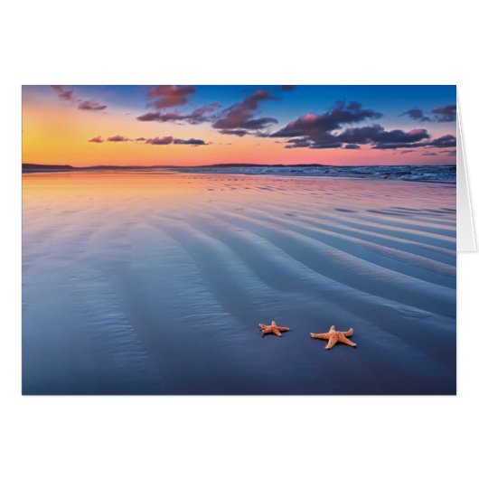 Starfish On Sand Cards (Front Horizontal)