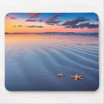 Starfish On Sand Mouse Pad