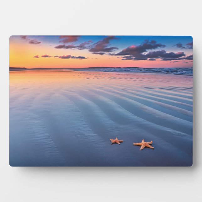 Starfish On Sand Plaque (Front)