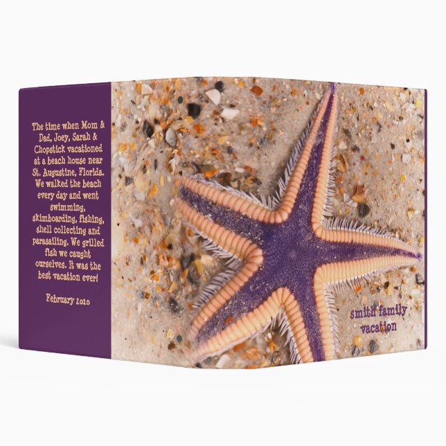 Starfish on the Beach - 1.5" Binder (Background)