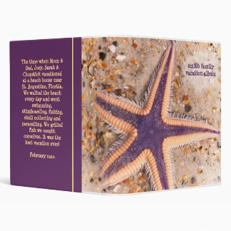 Starfish on the Beach 1" Binder