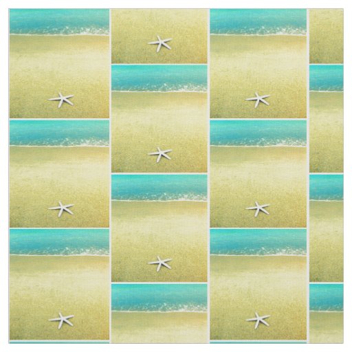 Starfish on the Beach Fabric