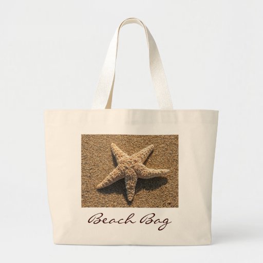 Starfish on the beach jumbo tote bag | Zazzle