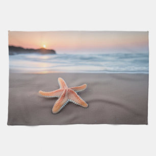 Starfish on the Beach Kitchen Towel
