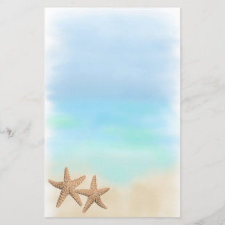 Starfish on the Beach stationery
