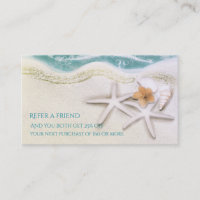 Starfish on the Beach Teal Sea Water Refer Friend