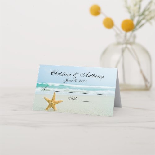 Starfish on the Beach Wedding Reception Place Card