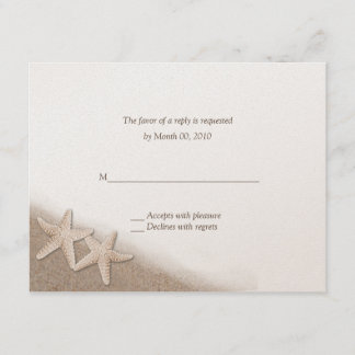 Starfish on the Beach Wedding RSVP Cards