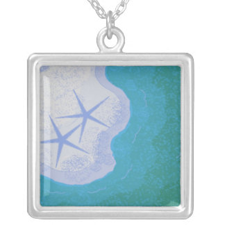Starfish on the Sandy Beach Silver Plated Necklace