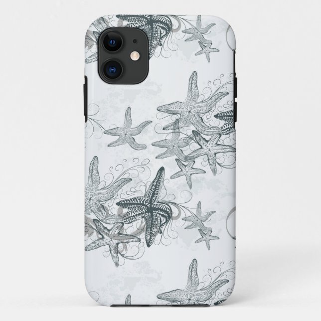 Starfish On The Sea Pattern Case-Mate iPhone Case (Back)