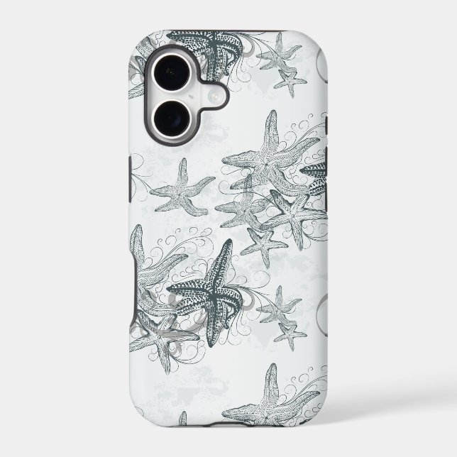 Starfish On The Sea Pattern Iphone Case (Back)