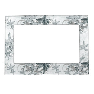 Starfish On The Sea Pattern Magnetic Photo Frame