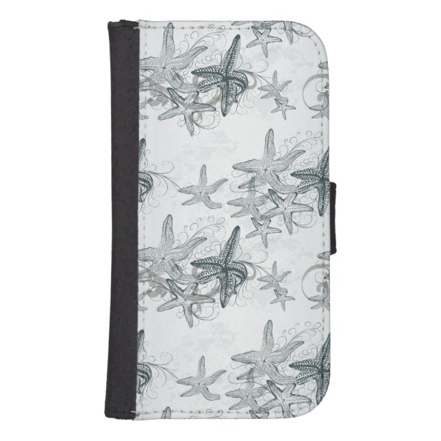 Starfish On The Sea Pattern Samsung Galaxy Wallet Case (Front)