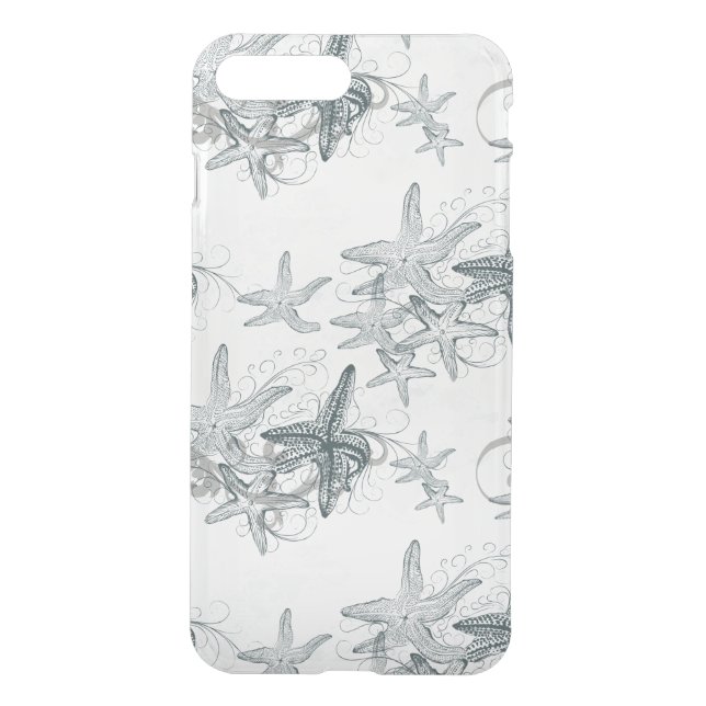 Starfish On The Sea Pattern Uncommon iPhone Case (Back)