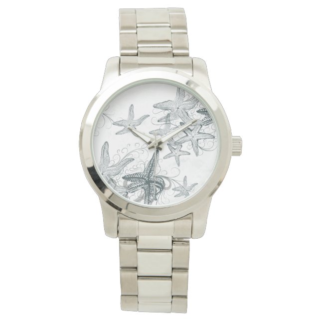 Starfish On The Sea Pattern Watch (Front)