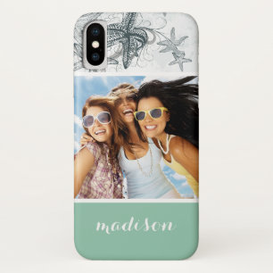 Starfish On The Sea Pattern Your Photo & Name iPhone X Case