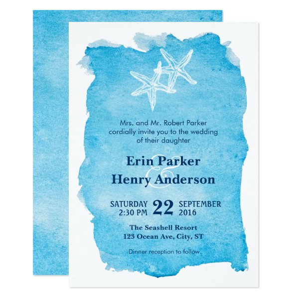 161664742493206885 Starfish on Watercolor Wedding Invitation