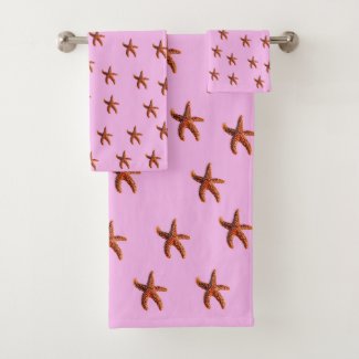 Starfish or sea star from ocean on pink