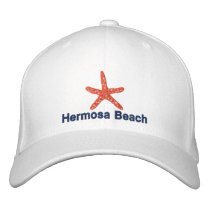 Starfish Orange Personalized Beach Embroidered Baseball Hat
