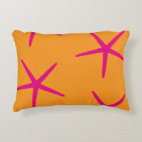 Starfish Orange Pink Coastal Tropical Art Beach