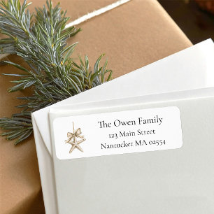 Starfish Ornament Christmas Return Address Label