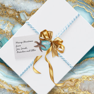 Starfish Ornament Tropical Christmas Gift Tags