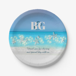 Starfish paradise blue waters tropical beach paper plates