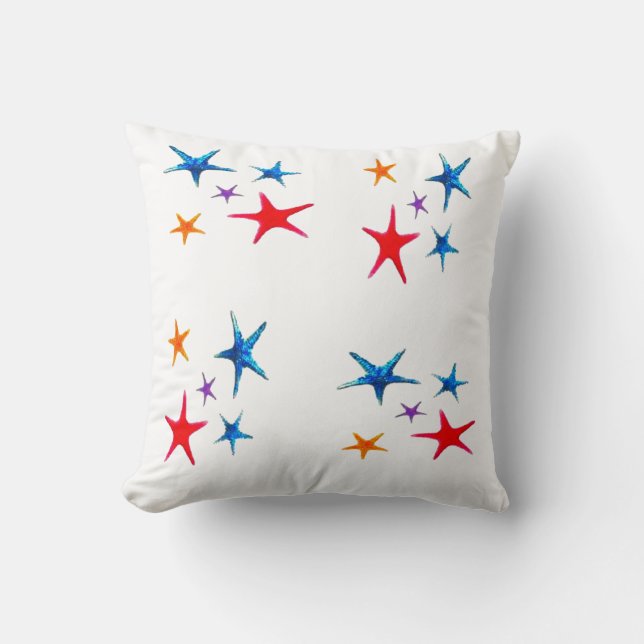 Starfish Patio Throw Pillow (Front)
