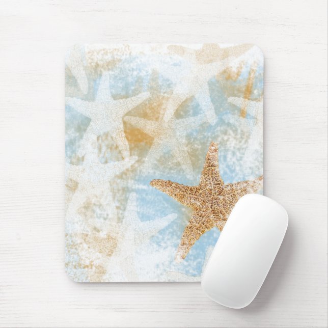 Starfish Pattern Art Mouse Pad (With Mouse)