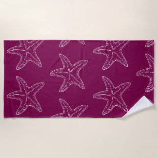 Starfish pattern beach towel