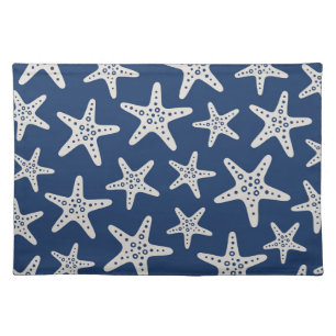 Starfish Pattern Blue Cloth Placemat