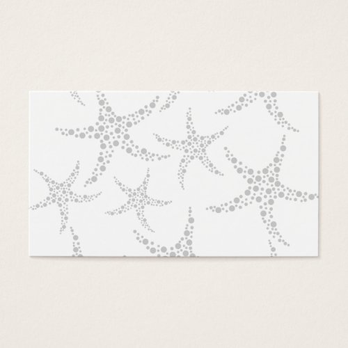 Starfish Pattern in Light Gray and White Business Card Templates