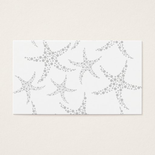 Customizable Starfish Pattern in Light Gray and White Business Card Templates