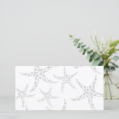 Starfish Pattern in Light Gray and White (Standing Front)
