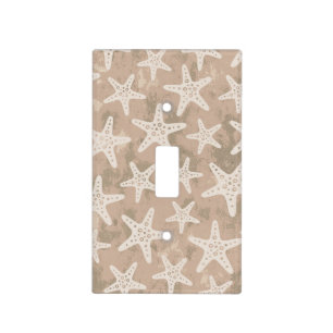 Starfish Pattern Sand Beige Light Switch Cover