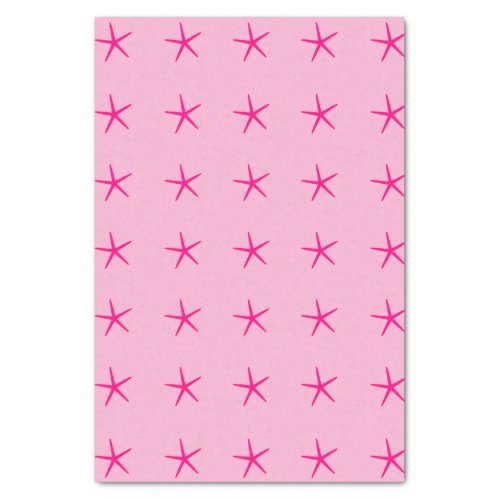 Starfish Patterns Pink Birthdays Weddings Custom Tissue Paper