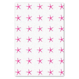 Starfish Patterns Pink White Beach Birthdays Cute Tissue Paper
