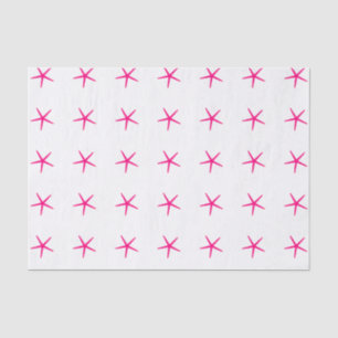 Starfish Patterns Pink White Beach Birthdays Cute Tissue Paper