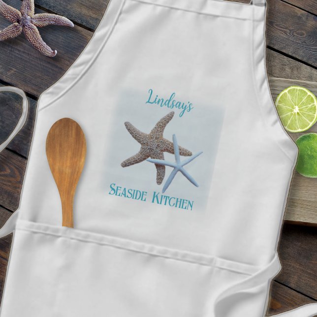 Starfish Personalized Beach Kitchen Apron (Creator Uploaded)