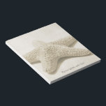 Starfish Personalized Notepad<br><div class="desc">Starfish beach theme neutral cream tones personalized notepad</div>