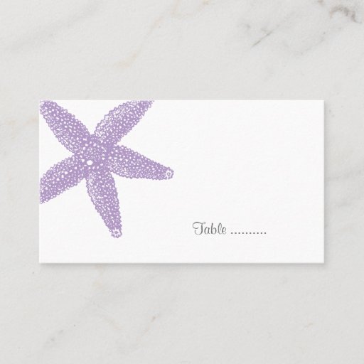 Customizable Starfish Place Card Business Cards