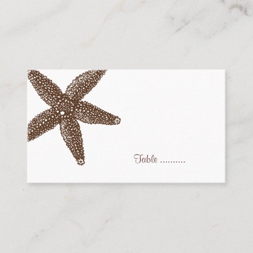 Starfish Place Card Business Card Template