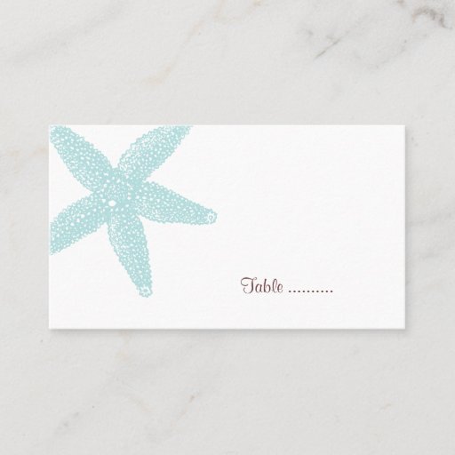 Customizable Starfish Place Card Business Card