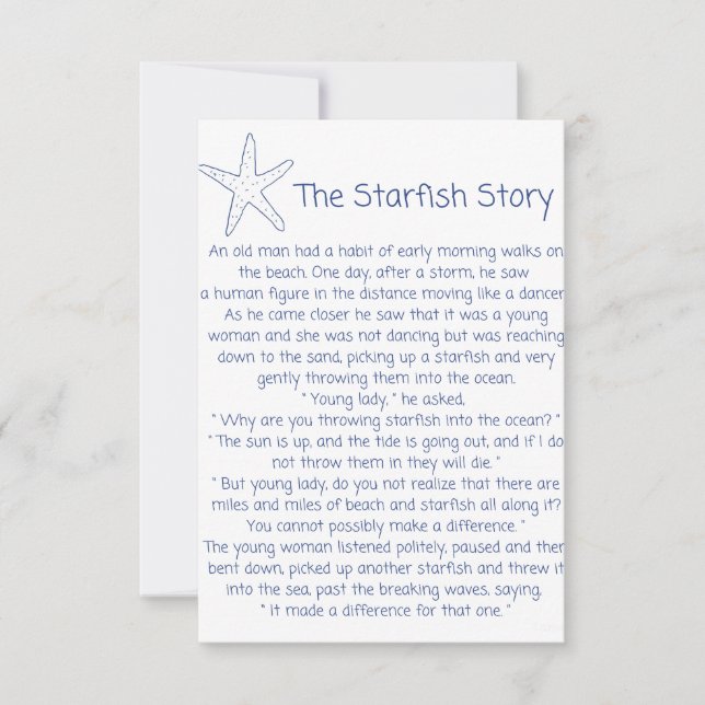 Starfish poem, the Starfish story, Foster mom gift (Front)
