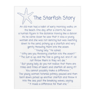 Starfish poem, the Starfish story, Foster mom gift Acrylic Print