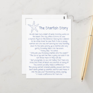 Starfish poem, the Starfish story, Foster mom gift Postcard