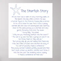 Starfish Fishing Nets Printed Gift Bag, Perfect Color Blocking