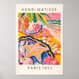 Starfish Poster, Beachy Decor, Seaside Holiday Dec Poster